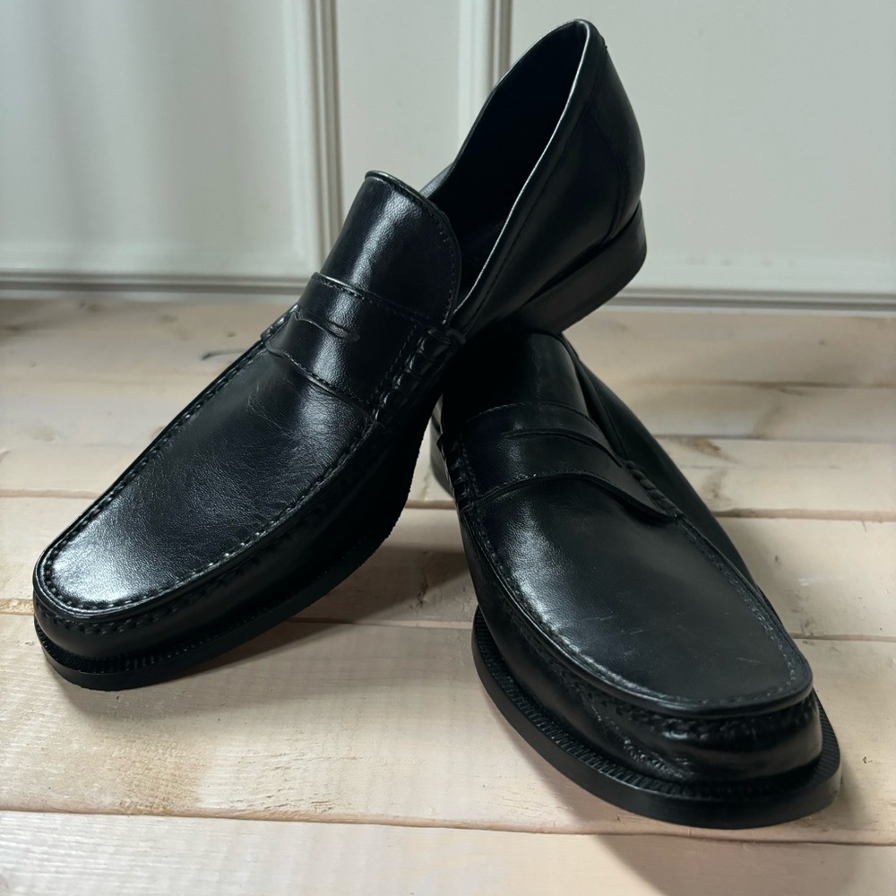Bruno Magali Hamdmade in Italy Black Leather Loafers